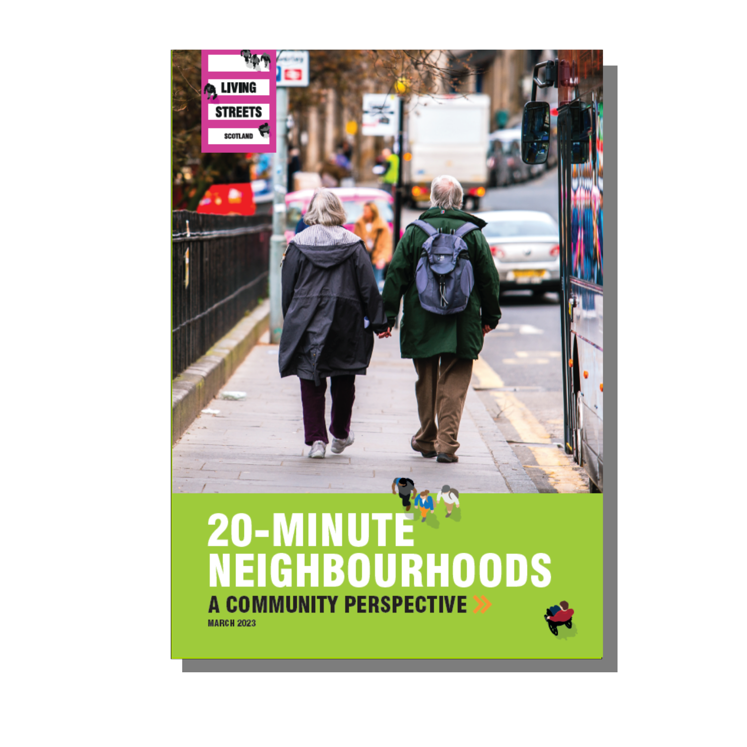 Report cover - image of an older couple holding hands walking along a pavement
