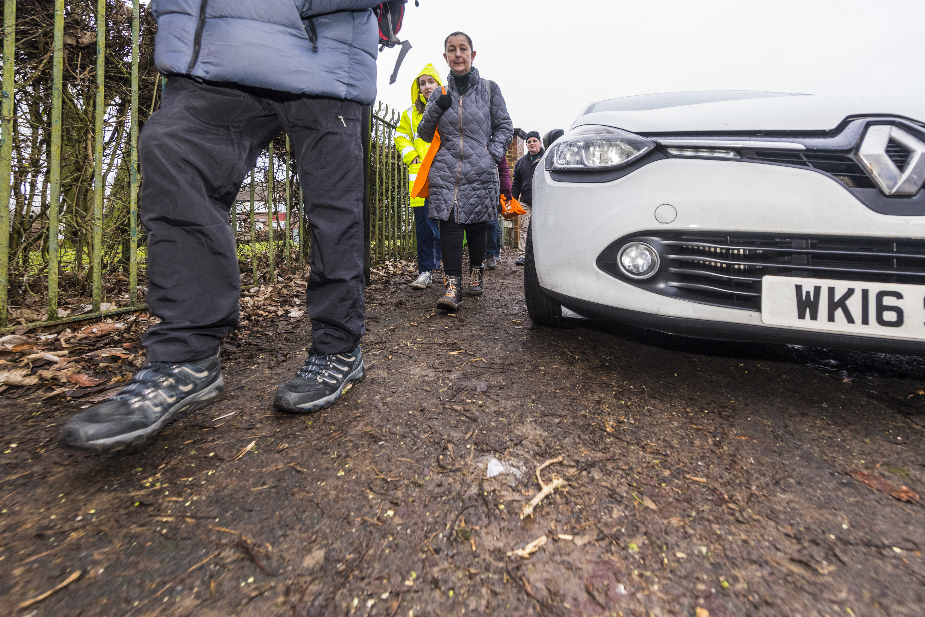 A car parked on a pavement