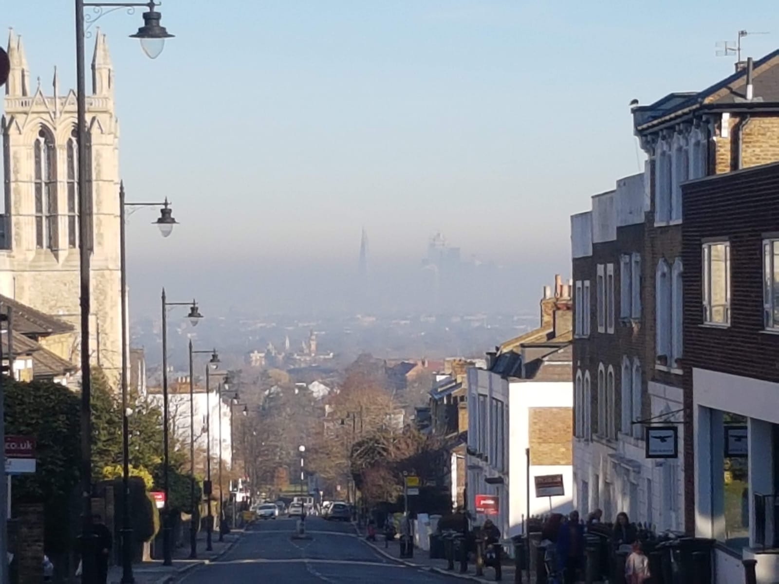 London on a bad air day from Crystal Palace