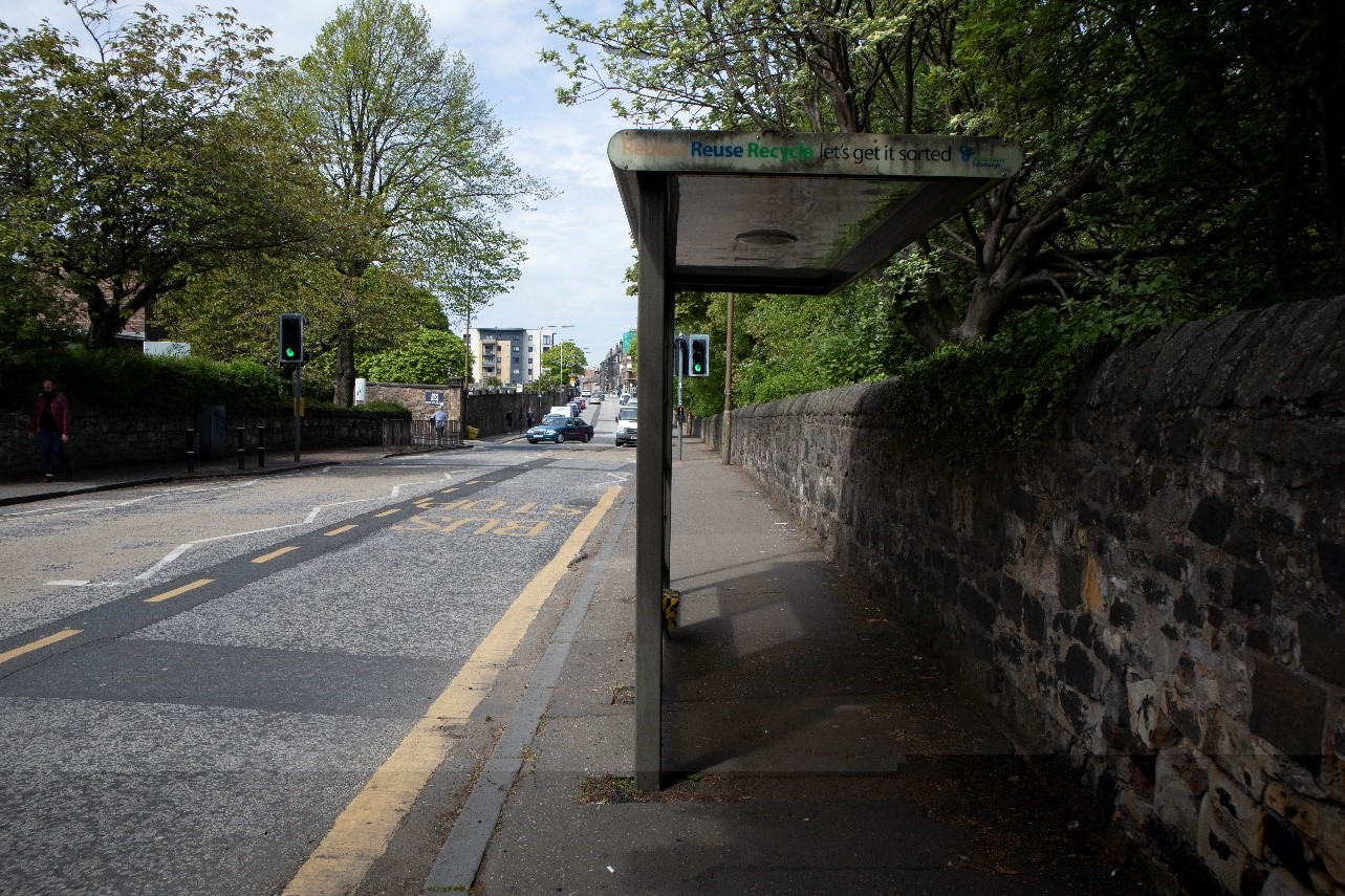 Photo of a bus stop