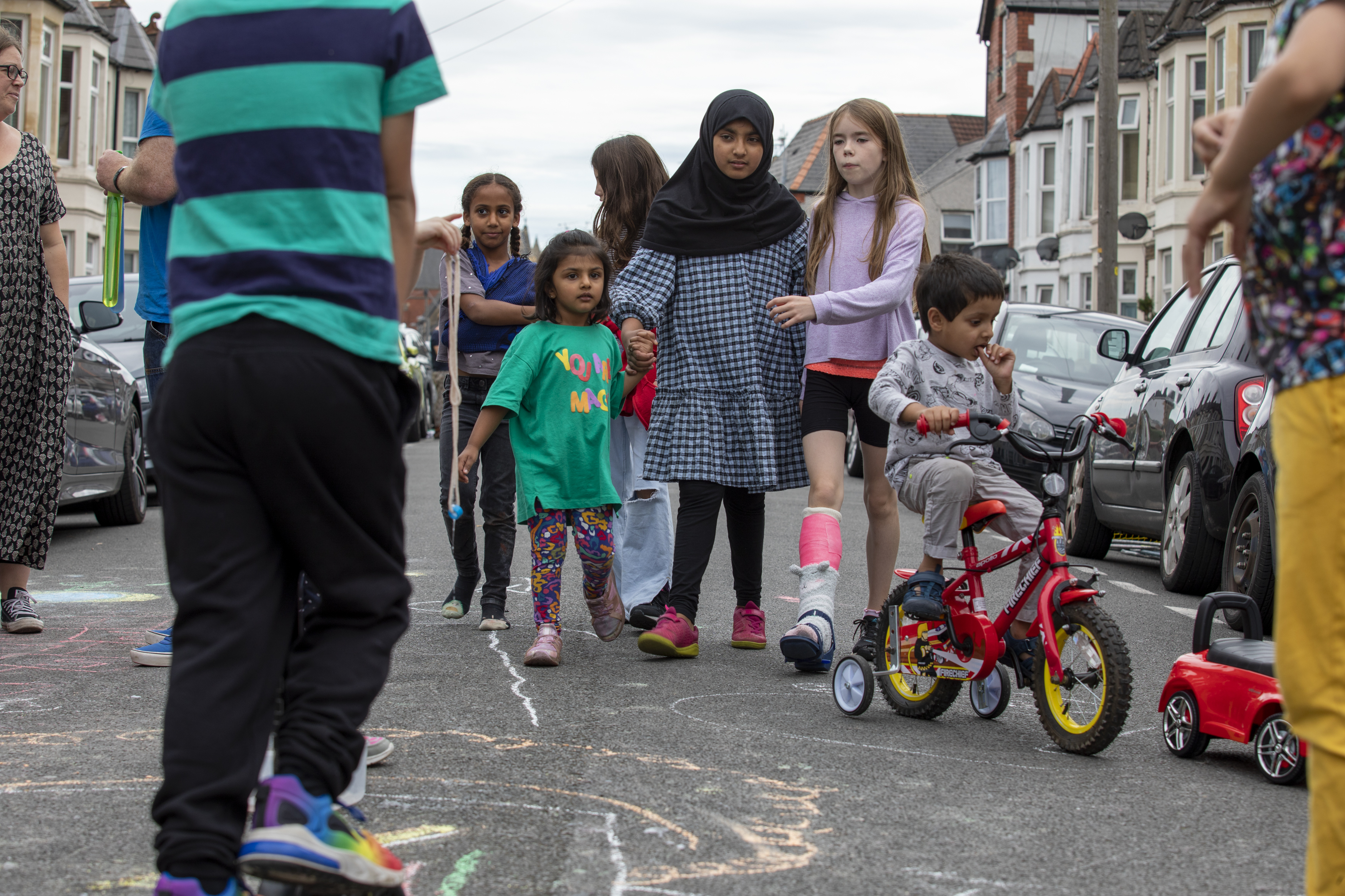 Children on a play street