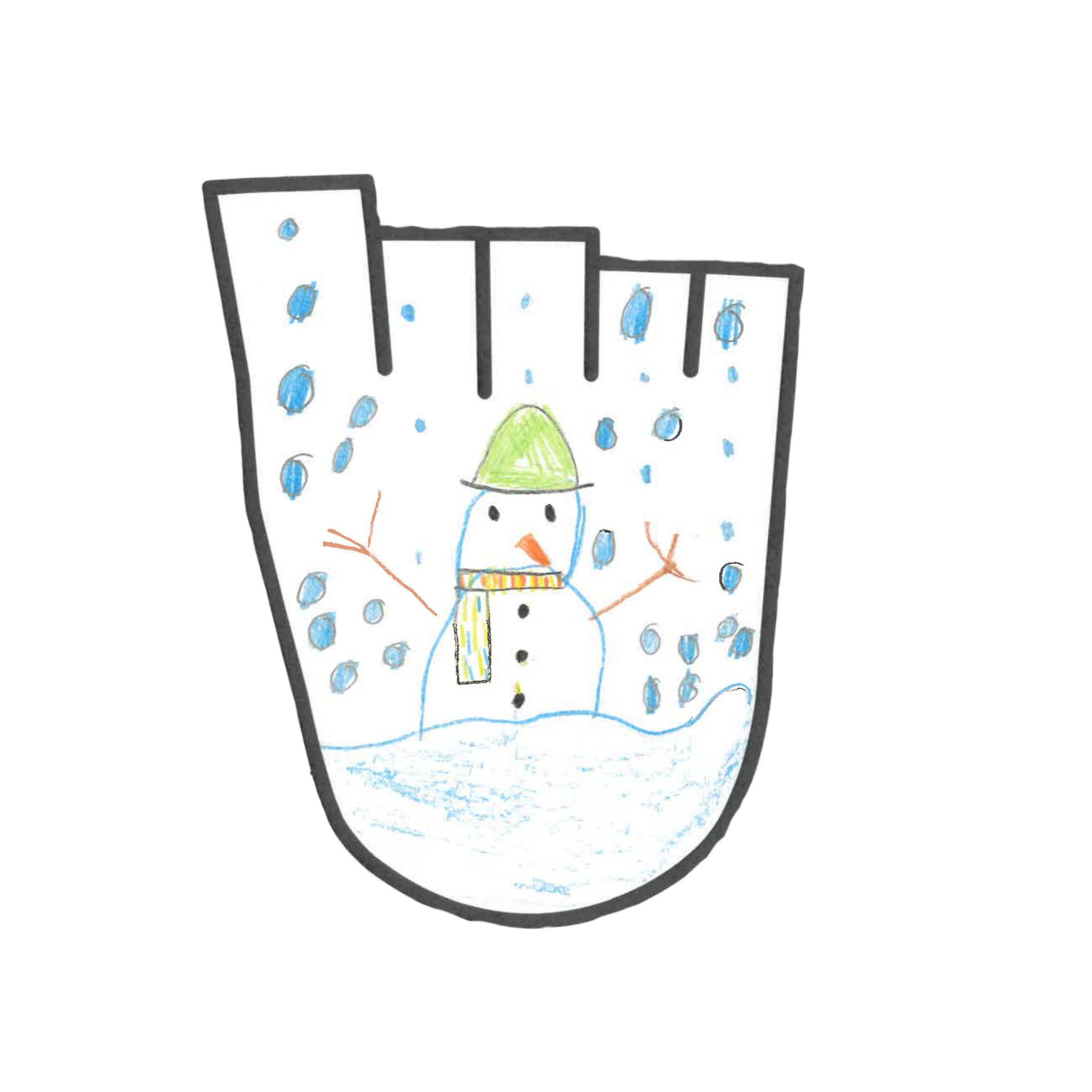 WOW badge design featuring a happy snowman wearing a scarf and hat in the snow