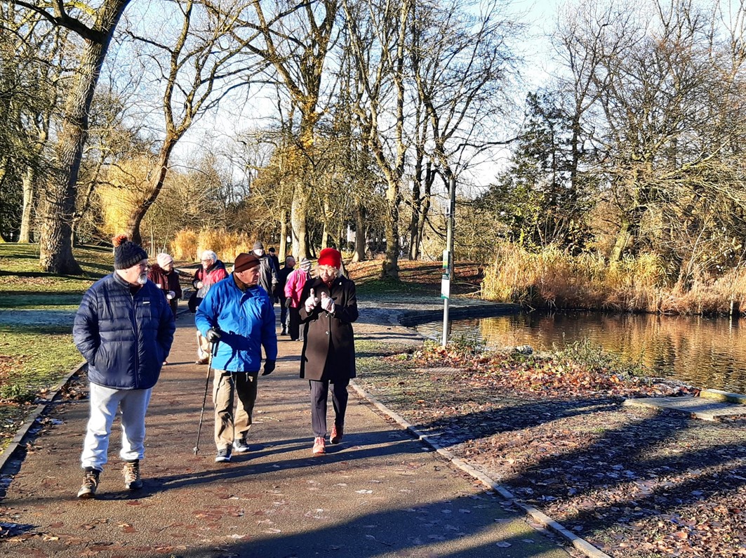 Walkers in Hanley Park