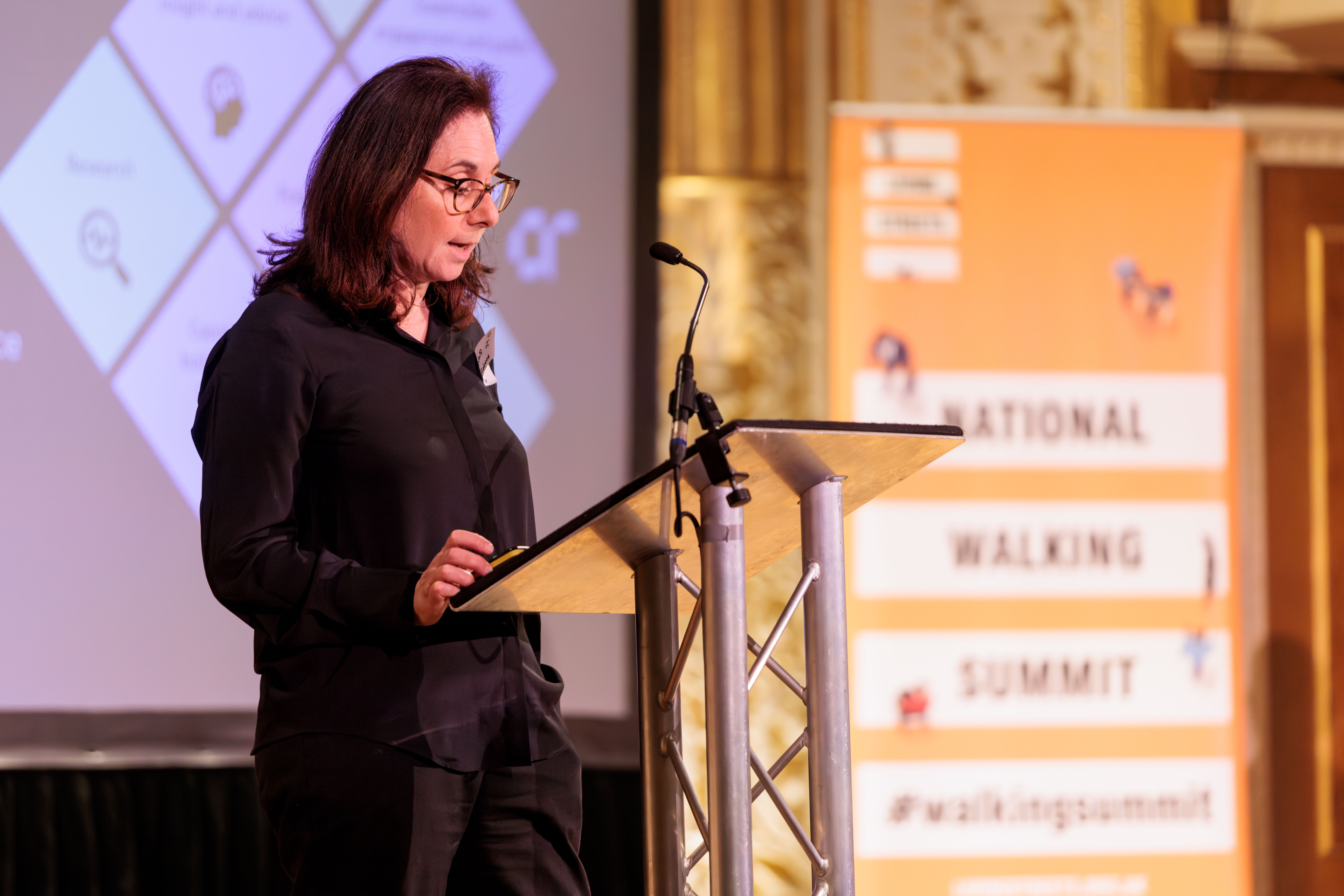 Jo Bacon on stage at the Summit