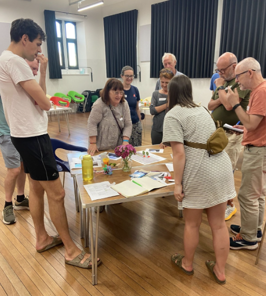 Shipley residents taking part in the collaborative design workshop as part of Towards Safer Crossings. Credit: Street Space