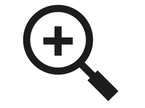 Graphic of magnifying glass