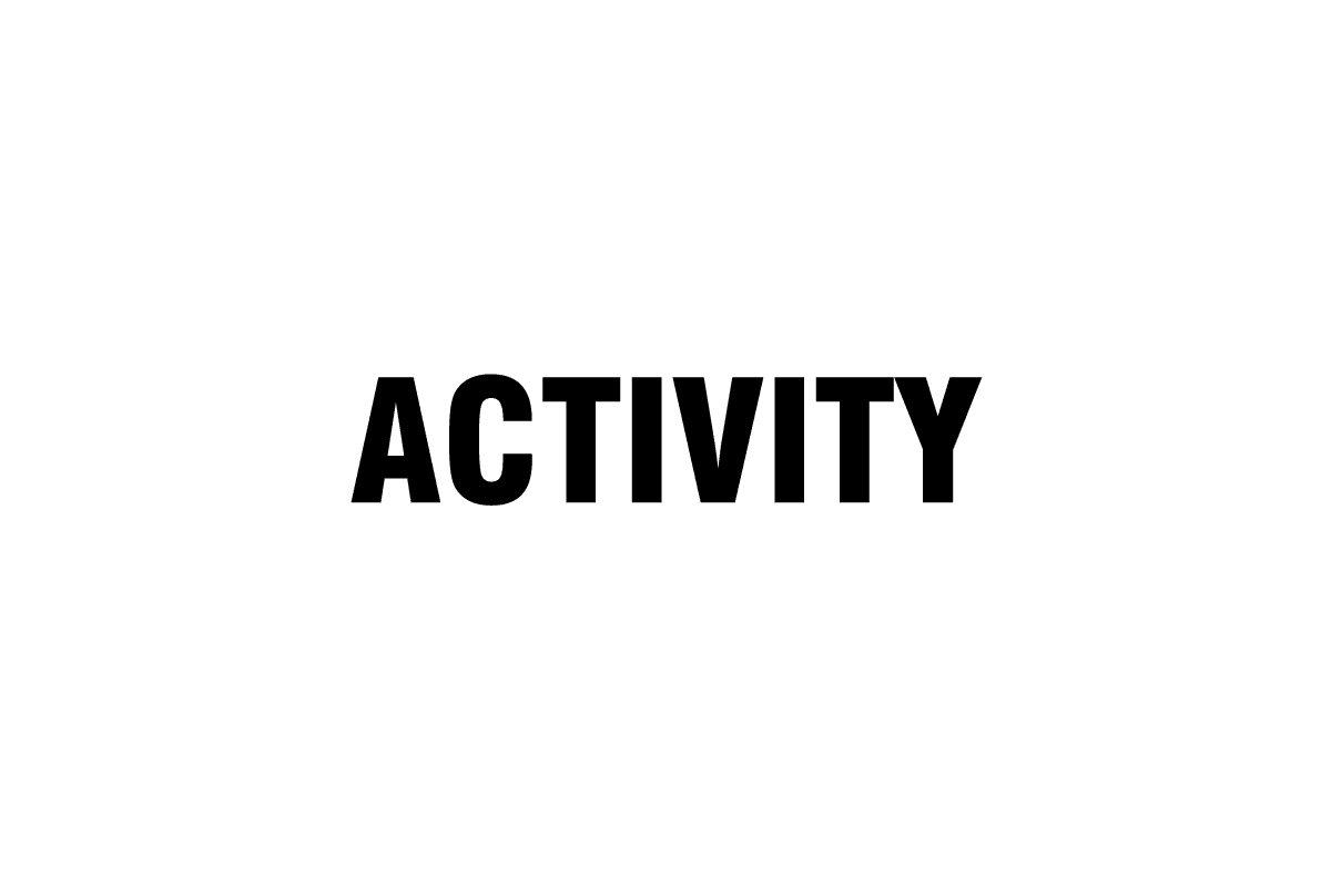Graphic reads 'Activity' and an upwards arrow