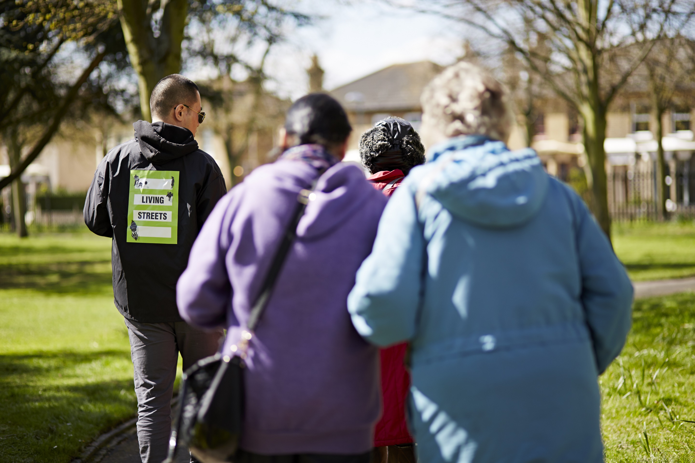 People on a community street review