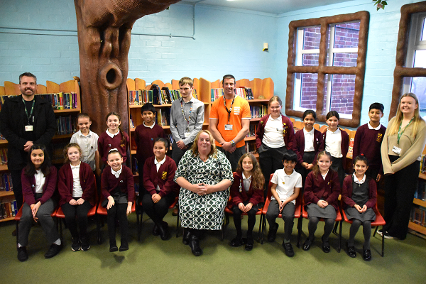 The pupils from Moat Farm Primary School