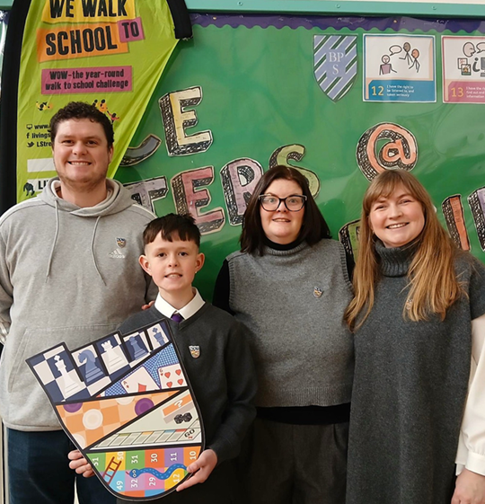 Angus pupil Oscar WOW Badge Winner